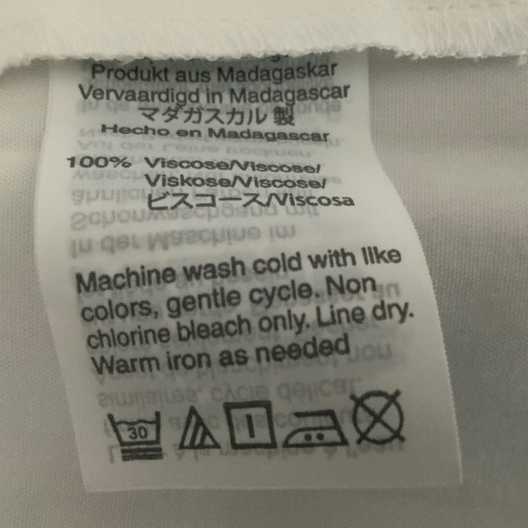 J Crew White Oversized Split Neck Tunic Tie Cuffs SZ S - Picture 8 of 12